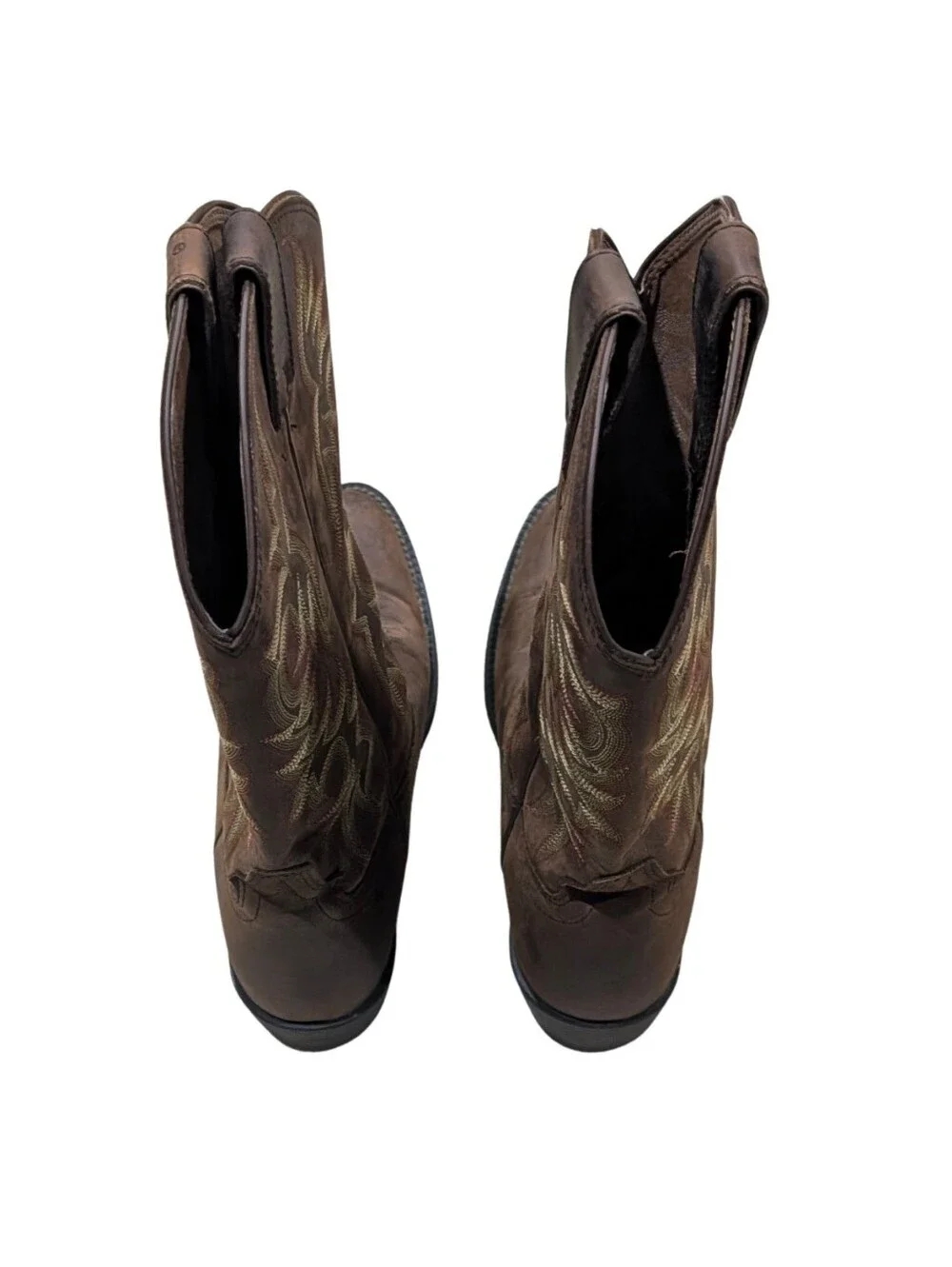 Justin Boots Mens Brown Leather Comb Last Western Cowboy Boots Size 8D